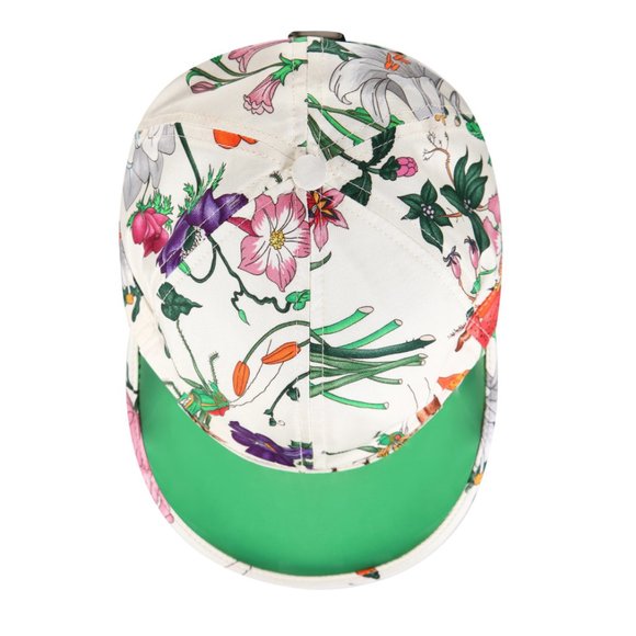 Gucci Flora Print Silk Hat with Reflective Visor - Picture 3 of 5
